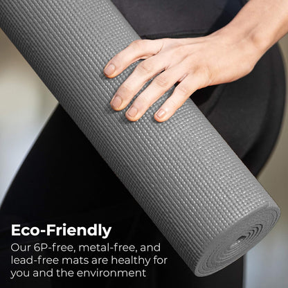 10-Pack Yoga Mat, 68" x 24" Non Slip Exercise Mat, 4mm Thick Gym Mat for Fitness and Stretching, Bulk Non Toxic Yoga Mats for Schools and Studios