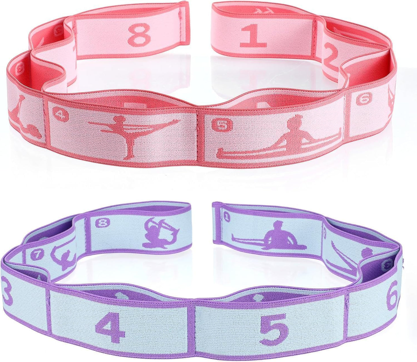 Multi-Loop Stretch Band - Yoga, Pilates, Ballet, and Physical Therapy Stretching Strap for Flexibility, Leg Stretching, and Exercise - Durable Stretching Equipment