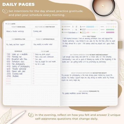 Clever Fox Self-Care Journal – Daily Reflection Notebook – Mental Health & Personal Development Planner, Meditation & Mood Log, A5 (Turquoise)
