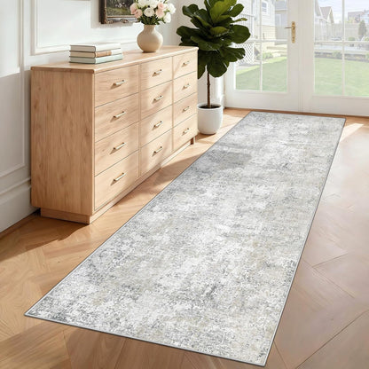 XLUEZ 8x10 Area Rugs for Living Room, Washable Modern Abstract Large Area Rug Neutral Soft Non Slip Kids Rug Stain Resistant Indoor Carpet for Bedroom Nursery Dining Children's Room(Blue, 8'x10')