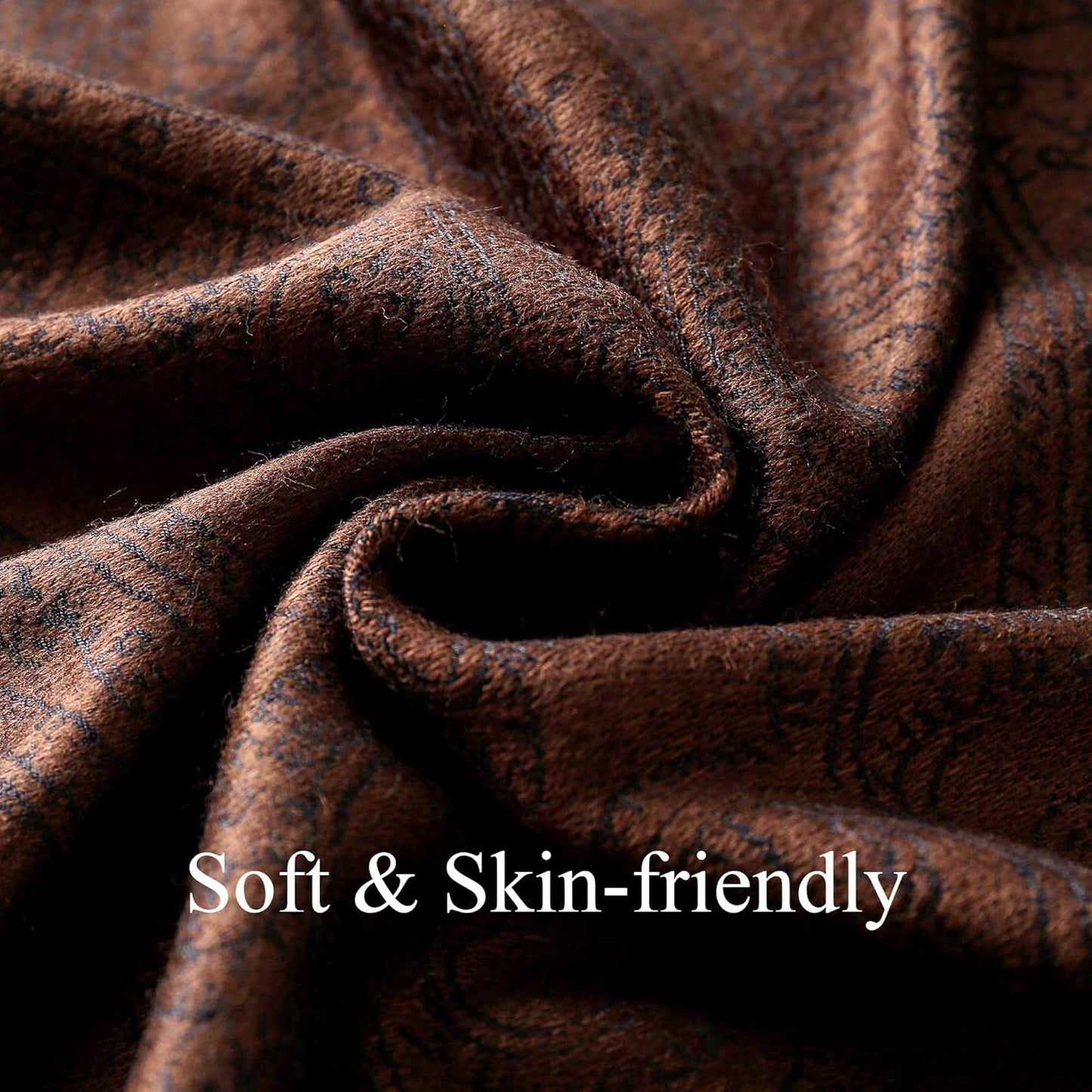 Ciormis Two Tone Silky Paisley Pashmina Shawl Scarf,Soft Women's Rave Jacquard Pashminas Wrap Scarves