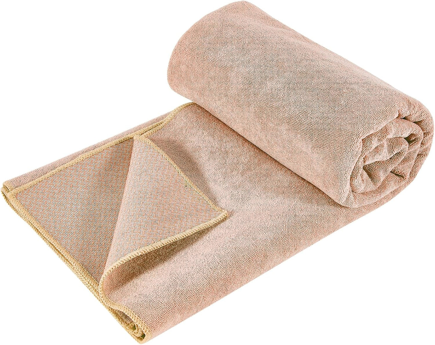 Hot Yoga Towel with Grip Dot, Non Slip Sweat Absorbent Microfiber Yoga Mat Towels for Hot Yoga, Pilates, Fitness and Workout 72inch x 24inch