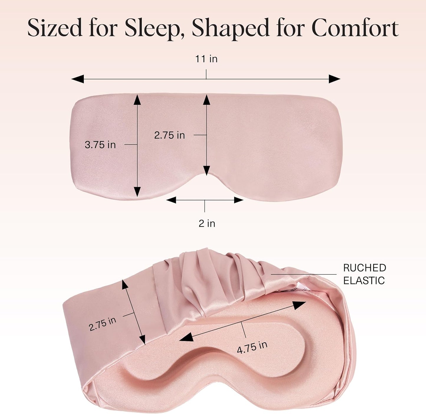 Kitsch Weighted Satin Sleep Mask - Weighted Eye Masks for Sleep and Travel - Lavender Ultra-Soft Sleeping Eye Mask for Women and Men - Light Blocking, Adjustable Strap, (4.1oz/116g)