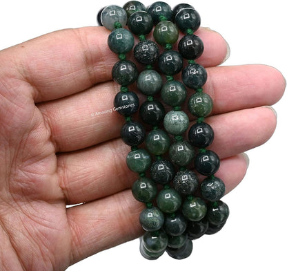 Amazing Gemstone 108 Beads Handmade Mala (Knotted, Rudraksha) - Colors A