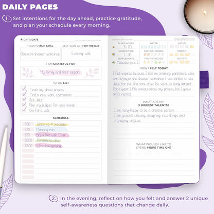 Clever Fox Self-Care Journal – Daily Reflection Notebook – Mental Health & Personal Development Planner, Meditation & Mood Log, A5 (Turquoise)
