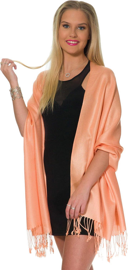 Pashmina Shawls and Wraps for Evening Dresses, Large Soft Pashminas Wedding Shawl