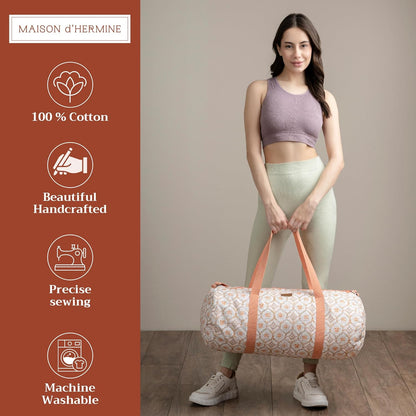 Maison d' Hermine Yoga Mat bag, Cylindrical bag for Woman&Men, yoga mat Bag &Adjustable shoulder straps Yoga Mat Carrier Bag with Drawstring Water Bottle Pocket and zipper pocket Easter Gifts