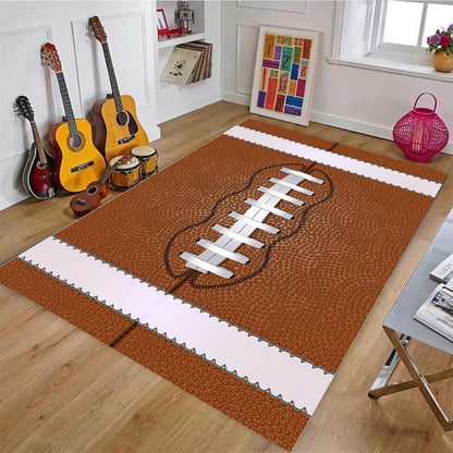 Sports Field Area Rug,5x7ft, Soccer Field Chalked Blackboard Football Stadium Board Painted Non-Slip Soft Carpet Floor Mat Indoor Living Room Bedroom Rugs Yoga Mat Home Decor