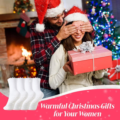 COOLMATE Pilates Socks with Grips for Women, Yoga Socks, Crew Non Slip Women for Barre, Pilates Gifts for Women - Colors A