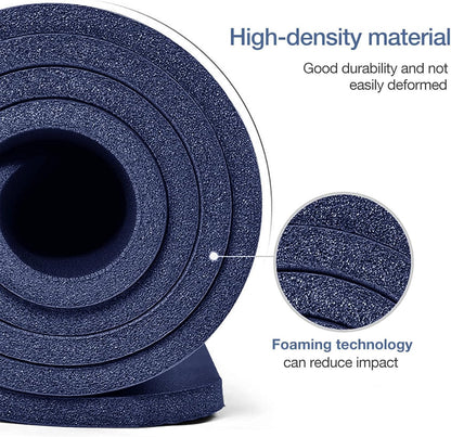 Gruper Yoga Mat Non Slip NBR Extra Thick Yoga Mat, 72"L x 32"/24"W x 0.6"/0.4"TH (185cm x 80cm/61cm x 15mm/10mm), Anti-Tear Exercise Mat with Carrying Strap and Bag, Workout Mats for Yoga, Pilates