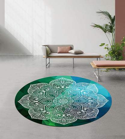 Pilates Mat Round Oversize Yoga Mat Suede Rubber Non-Slip Dia 140cm Exercise Mat Meditation Mat Workout Mat for Home Outdoor