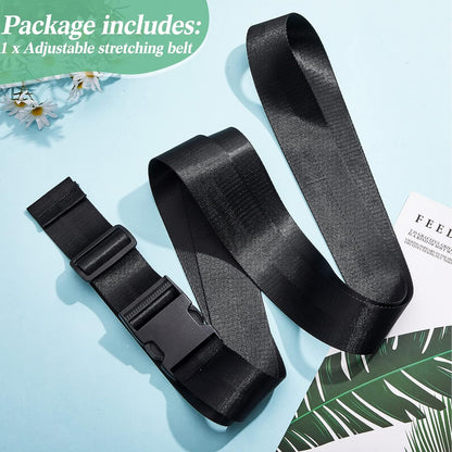 Extremity Mobilization Belt Manual Traction Mobility Strap Adjustable Fun Gait Belts for Stretching Yoga Leg Shoulder Exercise (Black)