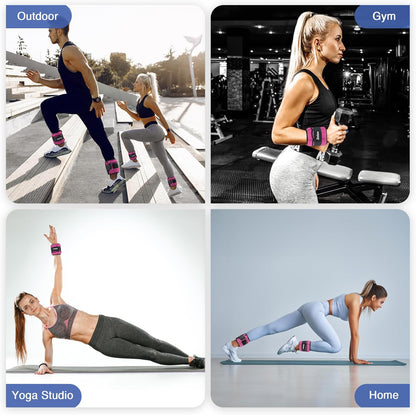 ZELUS 1 Pair Adjustable Ankle Weights, 2 4 6 8 10 lb Modularized Leg Weight Straps for Women Men, Weighted Ankle Weight Set with Removable Sandbags, 1-5 lb per Ankle Strap for Gym Yoga Jogging Walking