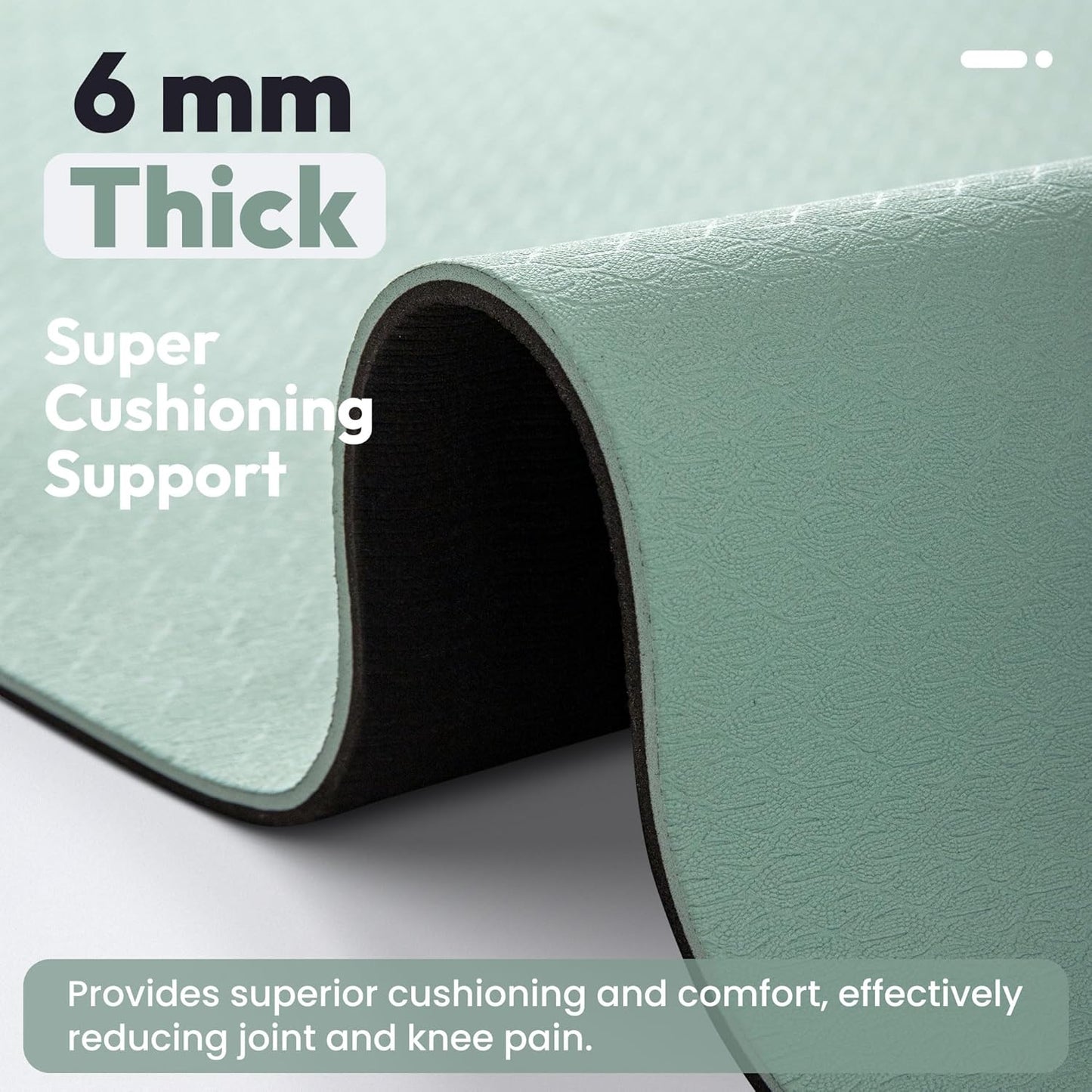 UMINEUX Extra Thick Yoga Mat, 6MM &10MM Yoga Mat Non Slip, POE Yoga Mats for Women Men, 72"x24", Great for Workout, Yoga, Pilates, Fitness & Floor Exercises