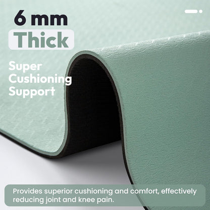 UMINEUX Extra Thick Yoga Mat, 6MM &10MM Yoga Mat Non Slip, POE Yoga Mats for Women Men, 72"x24", Great for Workout, Yoga, Pilates, Fitness & Floor Exercises