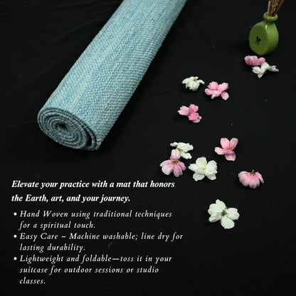 Trade Star Organic Cotton Yoga Mat Handloomed Meditation Rug Inches Perfect Size Mat Travel Mat for Indoor/Outdoor Use 72"L x 24"W Highly Absorbent Reversible Yoga Rug Tie Dye Yoga Mat for Exercise