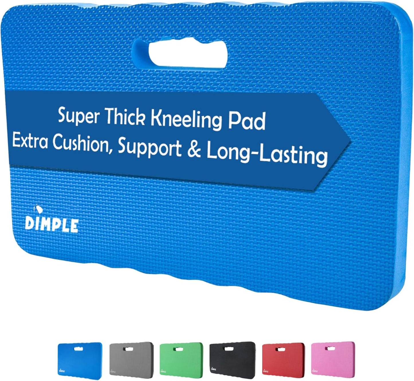 Dimple Thick Kneeling Pad | Garden Pad for Gardening | Kneeling Pad for Work | Garden & Bathtub Kneeler for Baby Bath | Kneeling Mat for Exercise & Yoga (XL) 17.8 x 11, Thickest 1-½"(2 Pack, Blue)
