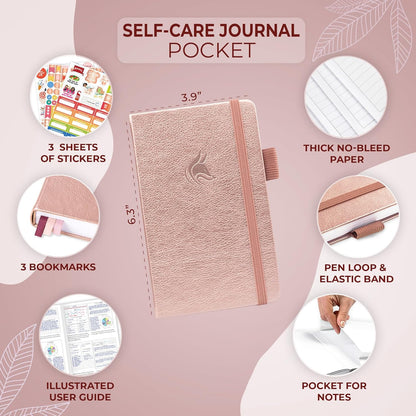 Clever Fox Self-Care Journal – Daily Reflection Notebook – Mental Health & Personal Development Planner, Meditation & Mood Log, A5 (Turquoise)