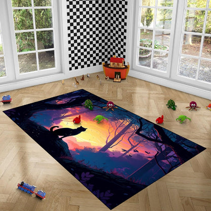 Black Girl Area Rug for Bedroom African American Rugs for Room Princess Carpet Kids Rugs for Bedroom African Girls Carpet for Living Room Teen Girls Yoga Mats, Pink, 4'×5'