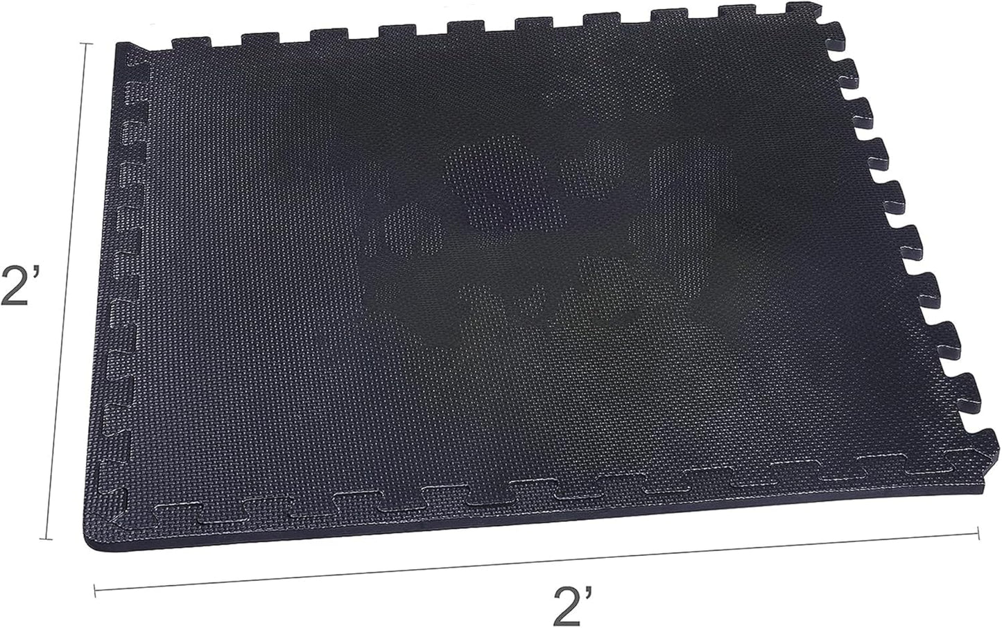 BalanceFrom Puzzle Exercise Mat 1" Thick, EVA Interlocking Foam Floor Tiles for Home Gym, Mat for Home Workout Equipment, Floor Padding for Kids, Black, 24 in x 24 in x 1 in, 24 Sq Ft - 6 Tiles