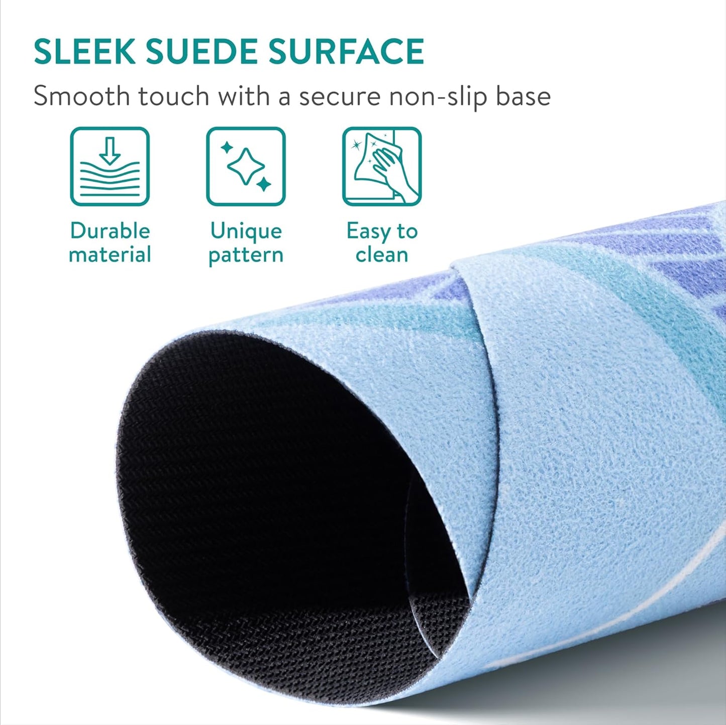 Navaris Round Yoga Mat - Compact Meditation Mat with Unique Pattern - For Yoga Skipping Pilates & Headstands - Includes Zipper Pouch - Small Jump Rope Mats Outdoor - Lotus