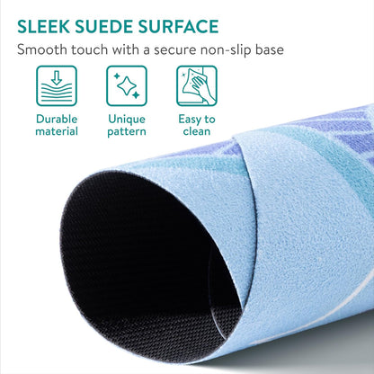 Navaris Round Yoga Mat - Compact Meditation Mat with Unique Pattern - For Yoga Skipping Pilates & Headstands - Includes Zipper Pouch - Small Jump Rope Mats Outdoor - Lotus