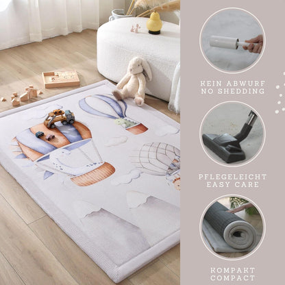 Hakuna Matte CloudSoft Mat for Floor 60" x 80" Beige – Coral Velvet Memory Foam Rug – Non-Slip, Water-Resistant