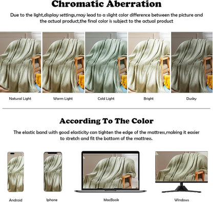 NEWCOSPLAY Super Soft Throw Blanket Light Purple Premium Silky Flannel Fleece Leaves Pattern Lightweight Bed Blanket All Season Use (Light Purple, Throw(50"x60")) - Colors A