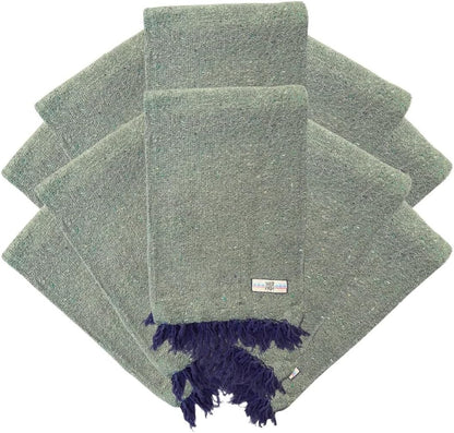 Open Road Goods Bulk Handmade Solid Color Yoga Blankets - Thick Mexican Blankets or Throws - Made for Yoga! (12 Pack, Black)