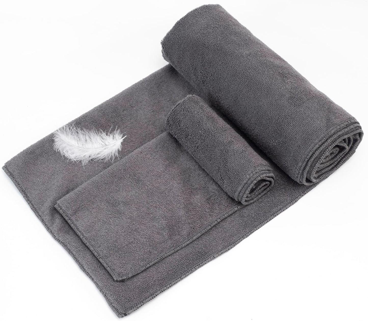 Yoga Towel, Non Slip Hot Yoga Mat Towel with Corner Pockets, Sized 25"x73", 100% Microfiber Sweat Absorbent, Perfect for Hot Yoga, Bikram, Pilates and Yoga Mats (Blue)