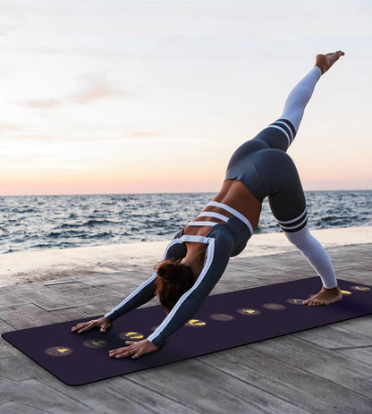Non Slip Yoga Mat TPE Workout Mat for Men Women, Thick Workout Mat with Carrying Strap, Fitness Mats for Exercise, Yoga, Fitness, Pilates, Floor Workouts (72" x 24" x 6mm)