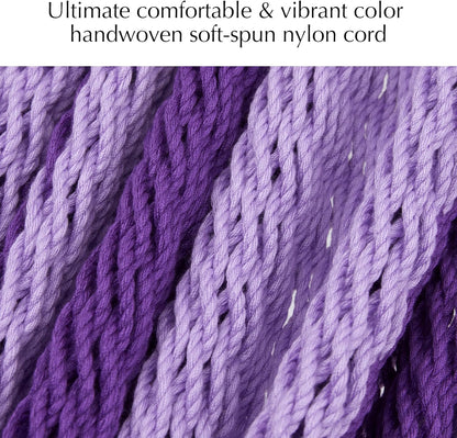PNAEUT Handwoven Mayan Hammocks, Double Rope Hammock for Outdoor Outside & Indoor, Thick Soft 600 lbs Capacity Heavy-Duty, Includes Tree Straps, Carabiners & Carrying Bag (Nature, X-Large)