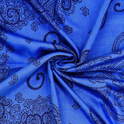 Ciormis Two Tone Silky Paisley Pashmina Shawl Scarf,Soft Women's Rave Jacquard Pashminas Wrap Scarves