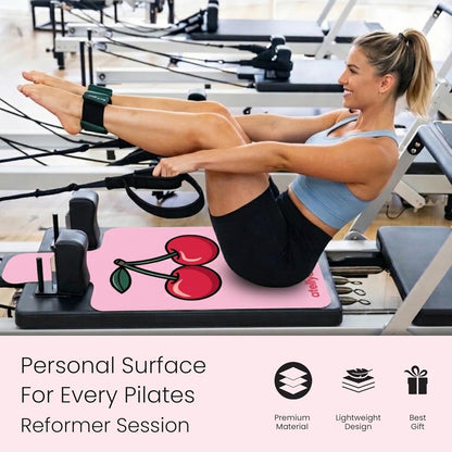 Pilates Reformer Mat Non Slip – Washable Reformer Mat Cover with Grip Socks & Mesh Bag, Sweat Absorbing Pilates Reformer Towel for Studio & Home Use
