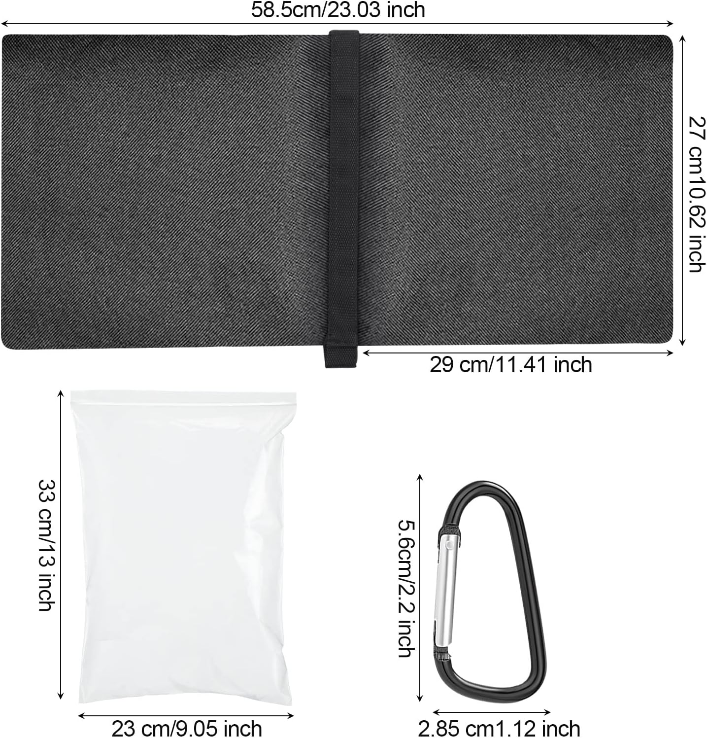 12 Packs Photography Weight Bags Photo Studio Filled Weight Bag Empty Heavy Sandbag Set for Photography Tripod Stand Light Stand Sports Outdoor Photo Video Studio Boom Brackets (Black)