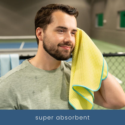 S&T INC. Microfiber Gym Towels, Yoga Towel for Home and Gym Bag, 16 Inch x 27 Inch, 3 Pack