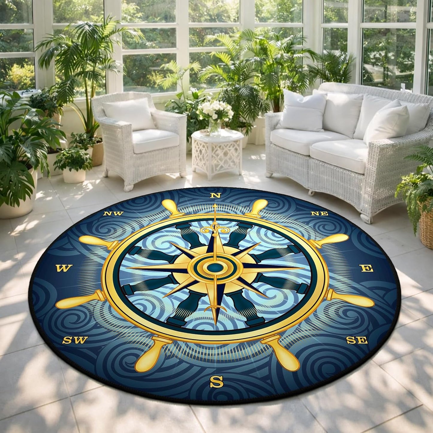 keepcute Gaming Round Area Rugs Non Slip Round Rugs Carpet Yoga Mat for Entryway Living Room Bedroom Home Decor 3ft