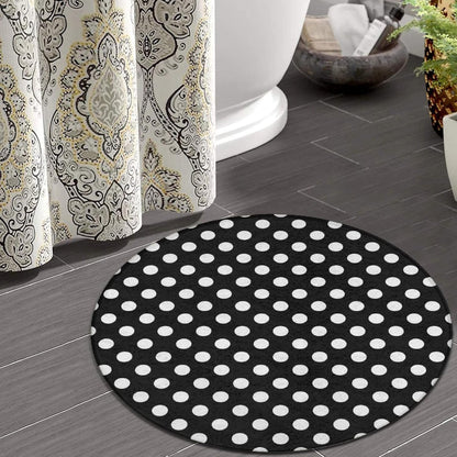 Soft Round Yoga Carpet, Large Home Decor Mat, Non-Slip Machine Washable Kitchen Office Circle Rug Compatible with Cool Norse Viking Vegvisir Runic Compass