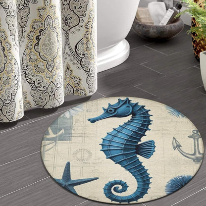 Soft Round Yoga Carpet, Office Chair Decor Round Mat for Carpet and Hardwood Floors Purple Butterfly
