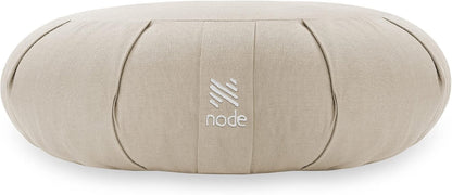 Zafu Meditation Cushion, 15" Round Buckwheat Yoga Pillow with Organic Cotton Cover