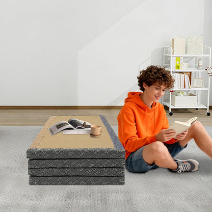 Traditional Tatami Mattress,40"x78" Collapsible Floor Meditation Mat,Natural Coconut Fiber Sleeping Futon for Beds Meditation Spaces Yoga Meditation Rooms
