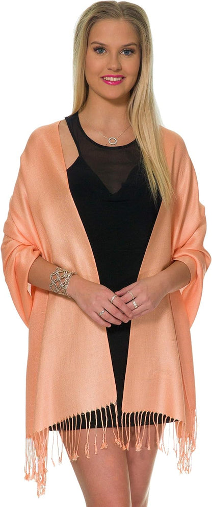 Pashmina Shawls and Wraps for Evening Dresses, Large Soft Pashminas Wedding Shawl