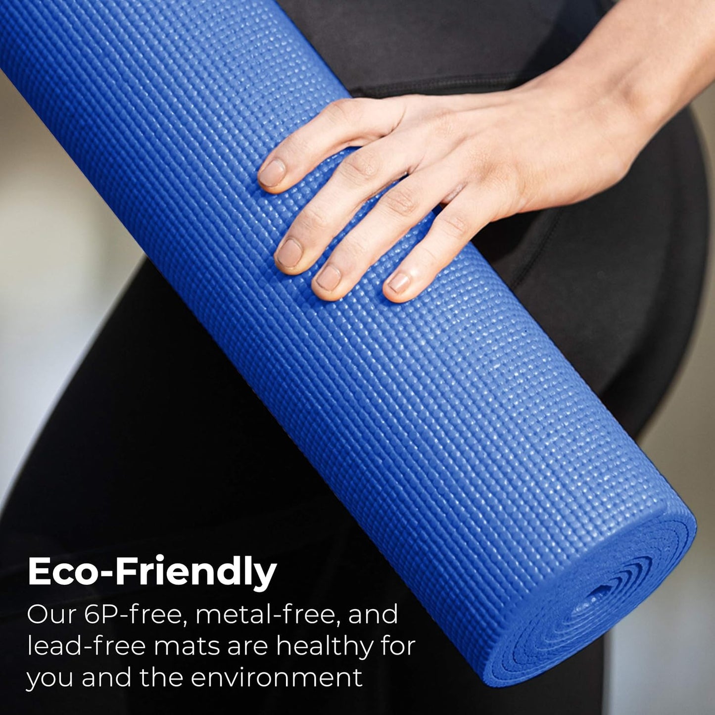 10-Pack Yoga Mat, 68" x 24" Non Slip Exercise Mat, 4mm Thick Gym Mat for Fitness and Stretching, Bulk Non Toxic Yoga Mats for Schools and Studios