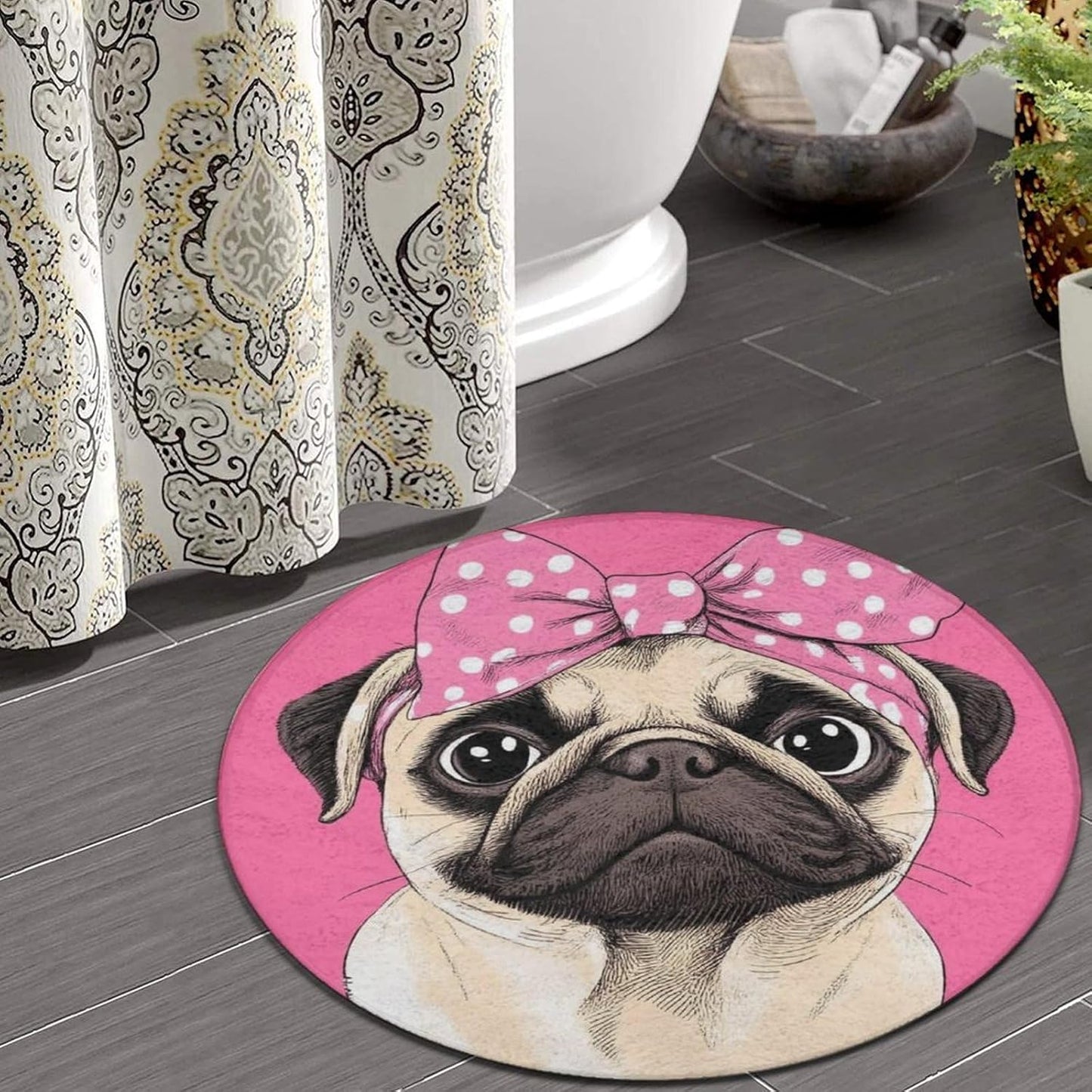 Room Sofa Yoga Soft Round Carpet, Home Decor Non Slip Kitchen Office Circle Rug, Machine Washable Modern Round Area Rug Beach Turtles, 60inch