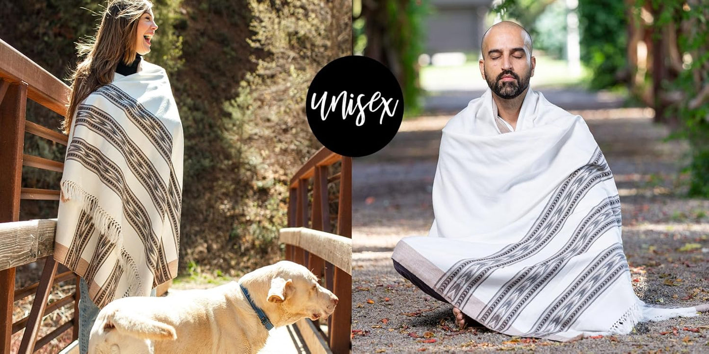 Meditation Shawl – Unisex Prayer Wrap, Large Scarf & Yoga Blanket – Soft, Lightweight & Multipurpose