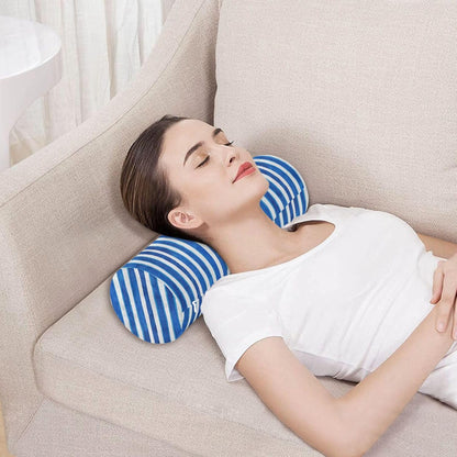 Yoga Bolster Pillow Round Neck Roll Pillow Bed Round Pillow for Baby Cylinder Decorative Pillow Bolster Pillow Covers with Zipper Gold Stripe