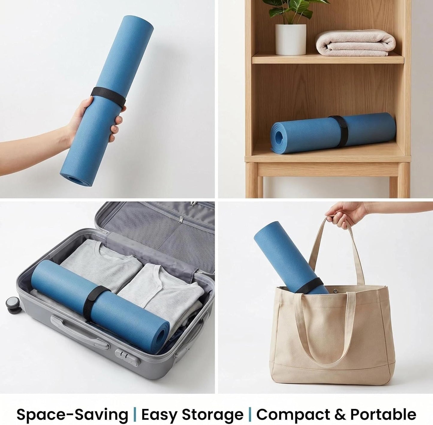 Mini Yoga Mat, Warrior-like Grip,Non-Slip,Alignment System,Head,Knee and Elbow Pad,Meditation Mat,Abdominal wheel pad,Portable