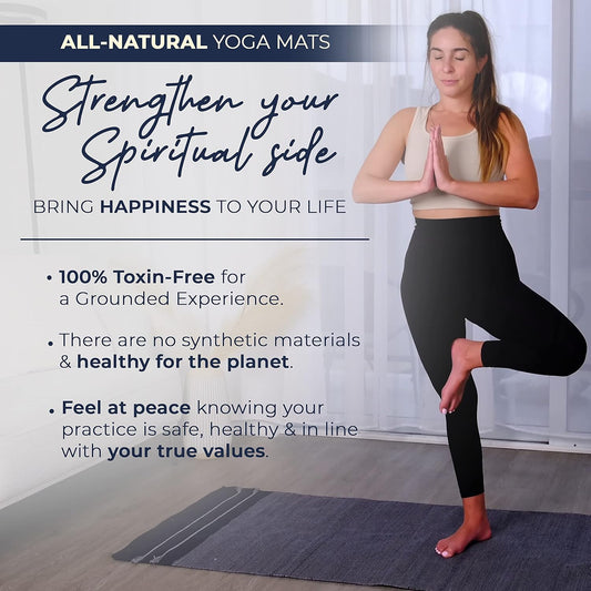 Y O Gayo Handmade Organic Yoga Mat made with 100% Organic Cotton Yoga Mat - Natural Yoga Rug for Exercise, Workout, & Fitness Rug - Hand Weaved, Washable - 74 inches X 26 Inches - multi-color