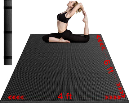 VTORY 7mm Large Workout Mat 7×5 ft – Extra Large Wide Yoga Mat & Pilates Mat Thick, Non-Slip Exercise Mat for Home Gym, Home Workout, HIIT, Strength, Stretching