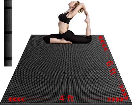 VTORY 7mm Large Workout Mat 7×5 ft – Extra Large Wide Yoga Mat & Pilates Mat Thick, Non-Slip Exercise Mat for Home Gym, Home Workout, HIIT, Strength, Stretching